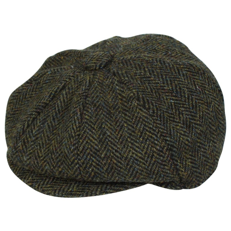 Harris Tweed 8 Piece Button/Gatsby/Bakerboy/Newsboy Cap – Rheged ...